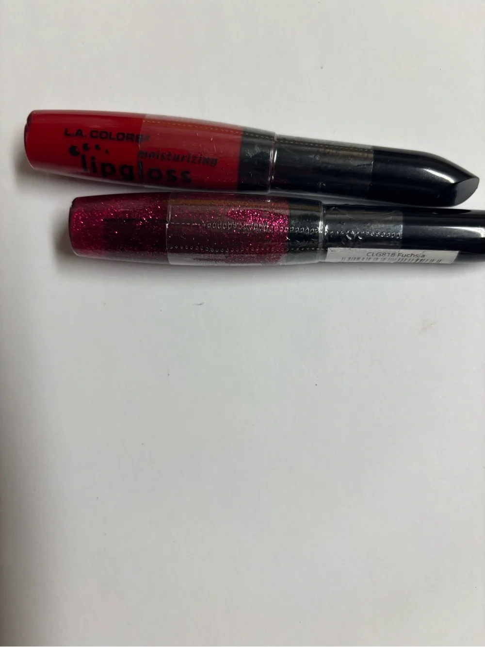 L.A. Colors Lip Gloss Duo - Red & Sparkling Pink